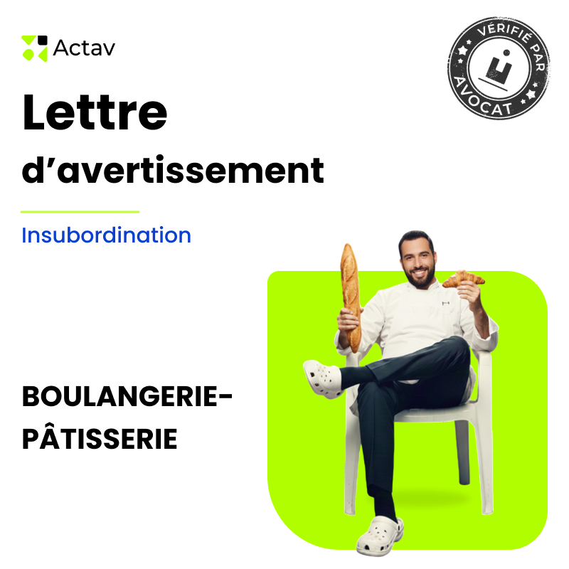 Lettre d'avertissement pour insubordination (Boulangerie)