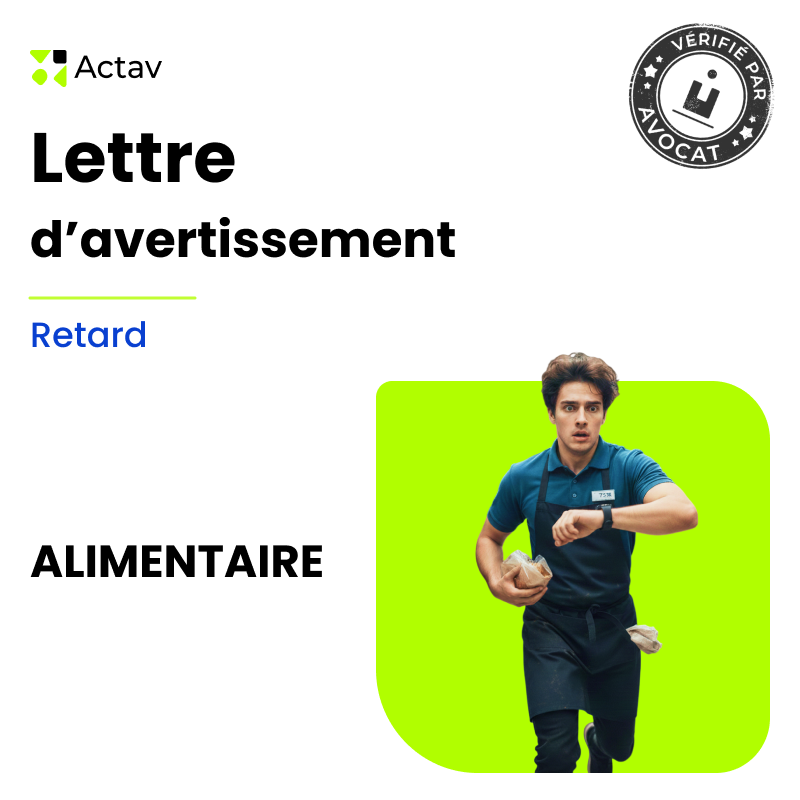 Lettre d'avertissement pour retard ( Alimentaire)